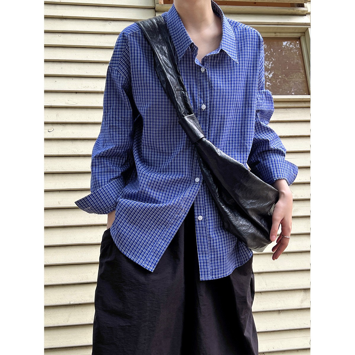 2025春季新款格子衬衫气质外套