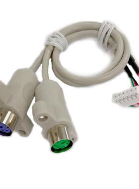 研域工控PS2线/双排10P VGA/HDMI/USB/2/4P电源线 LPT打印口线材