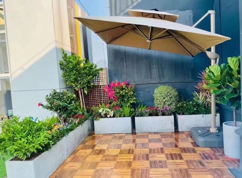 长方形水泥花盆马槽阳台户外种花镁泥花箱大号花盆四川重庆包邮