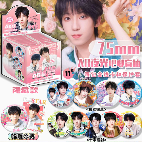 杨博文AR夜光吧唧盲盒整盒10个
