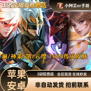 王者送荣耀皮肤澜电玩雷克斯孙策末日机甲凯绛天战甲云缨幻光神枪