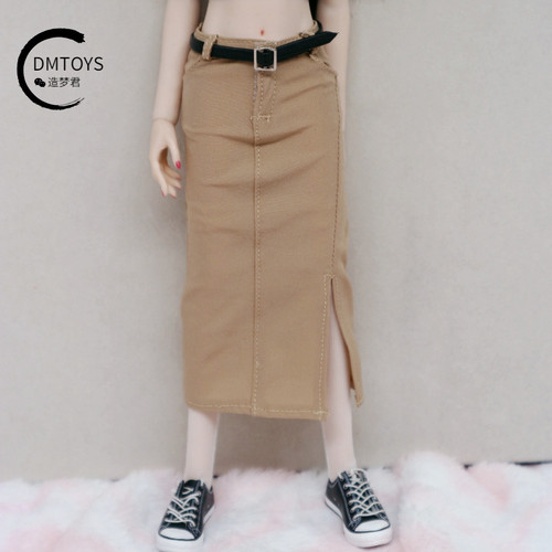 兵人衣服女1比6包臀短裙开叉