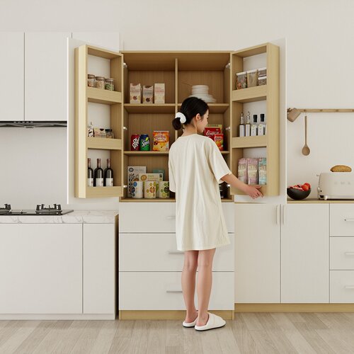 现代极简多功能餐边柜冰箱式收纳