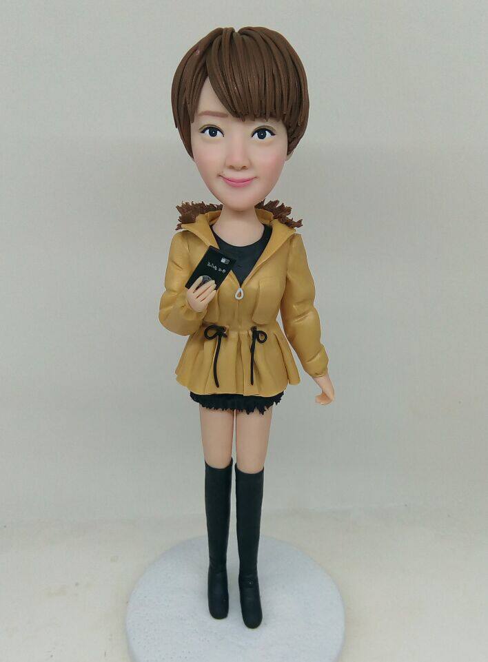 捏泥人软陶人偶定制软陶公仔玩偶手办真人照片创意生日结婚礼物