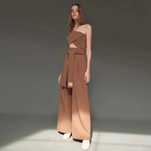 套装 泰国潮牌女春夏名媛气质轻奢小众高端日常礼服高腰修身 阔腿裤