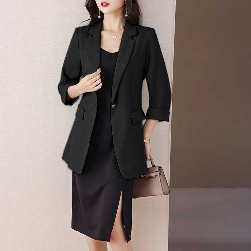 伊自尚大码女装气质减龄显瘦简约套装微百搭胖mm西装外套上衣女潮