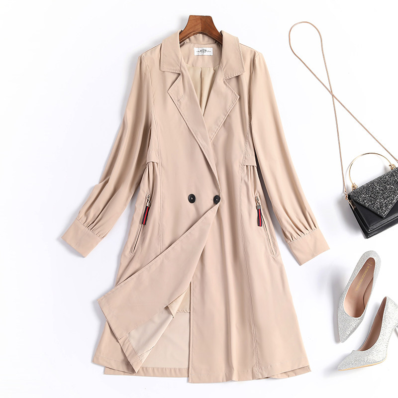 胖妹妹外套女200斤大码女装2020年新款洋气宽松胖mm春秋风衣潮