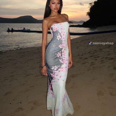 正品代购tigermist抹胸连衣裙