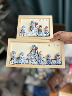 暖场活动红军翻越雪山长征主题黏土作品半成品材料包彩泥粘土手工