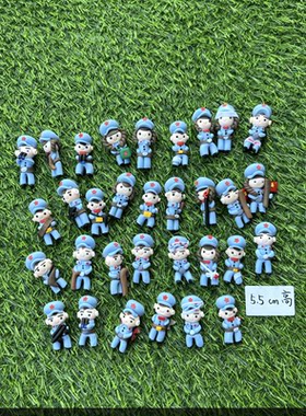 软陶公仔手工捏的红军公仔彩泥公仔小红军多造型