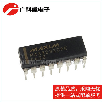 广科盛 MAX3232CPE DIP16 线路收发器 MAX3232 全新原装