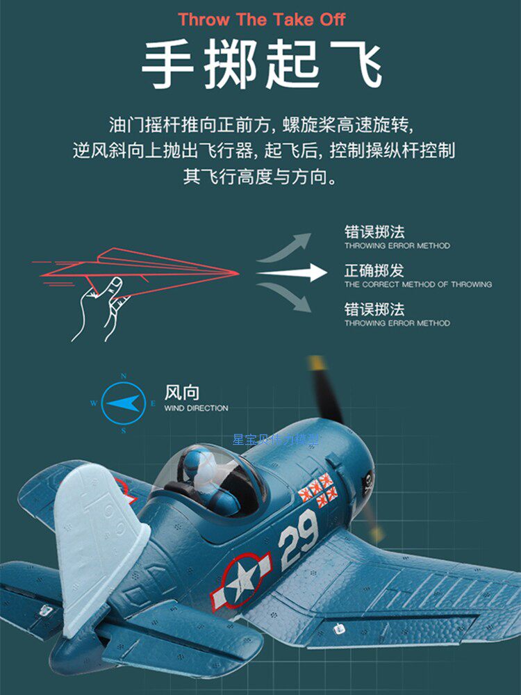 WEILI 원격 제어 항공기 A250 고정익 전투기 학생 보급형 드론 BF-109 글라이더