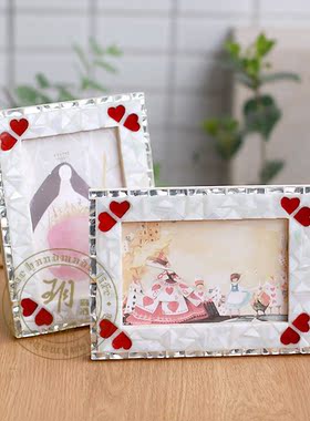 玥森活｜心心相印相架 马赛克镶嵌相框 结婚礼物生日中秋情人节