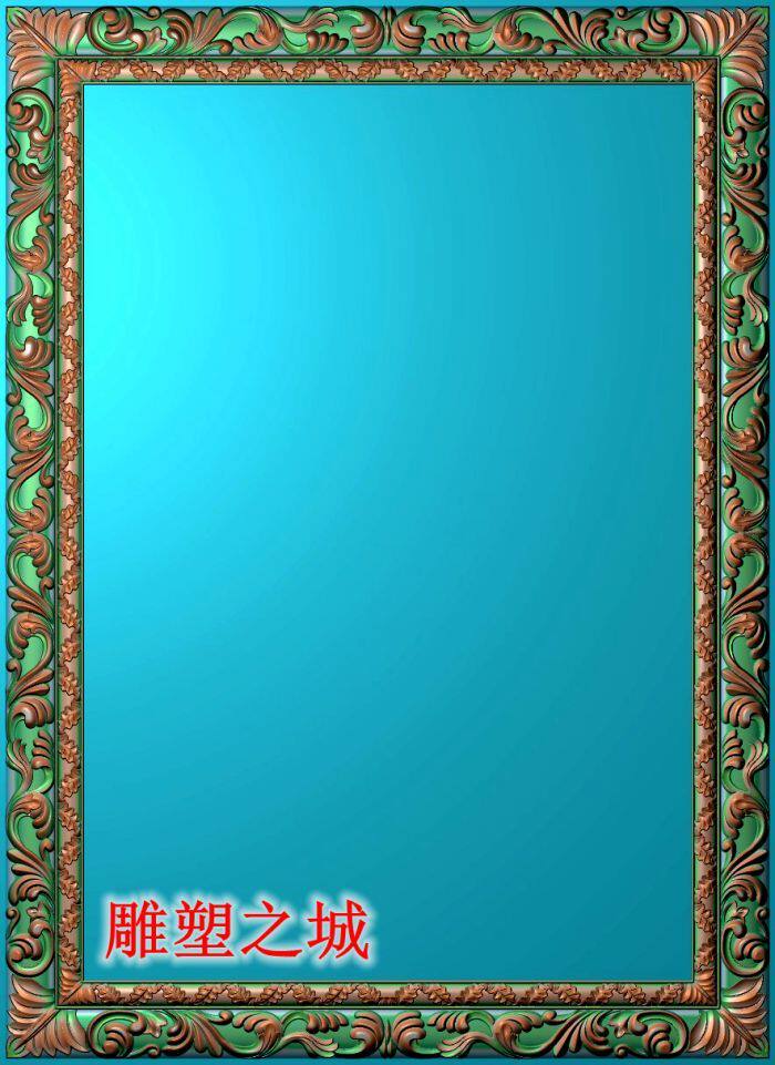 精雕图 灰度图 浮雕图 jdp  洋化长方镜框1