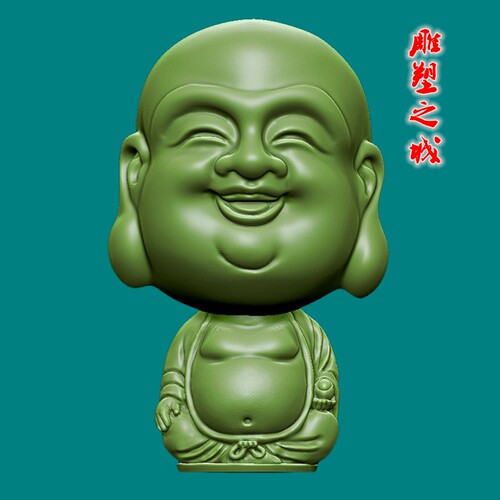 圆雕图 三维立体图 3D打印机模型 STL文件 大头弥勒三通