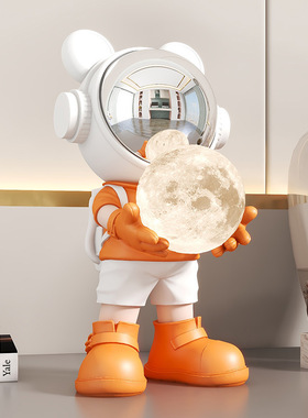 创意太空人宇航员台灯儿童房间床头灯摆件男孩卧室月球灯小夜灯