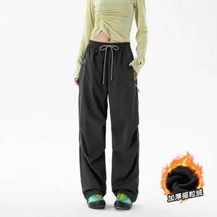 冬季情侣款时尚百搭休闲摇粒绒伞兵裤CYKZ2382R