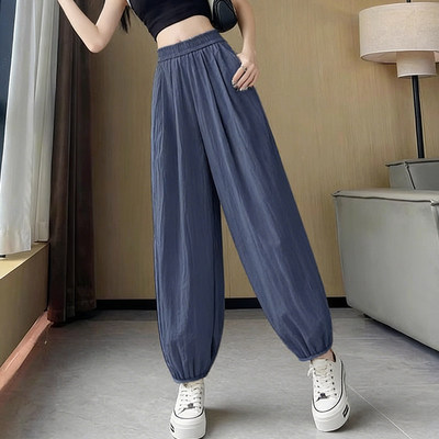 夏季冰丝防晒速干显瘦哈伦裤女