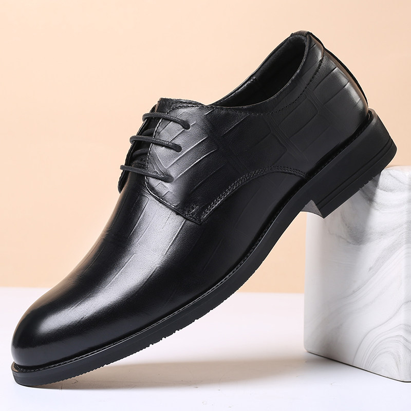 老人头正品商务正装工作皮鞋男上班鞋子男士休闲真皮高档皮质透气