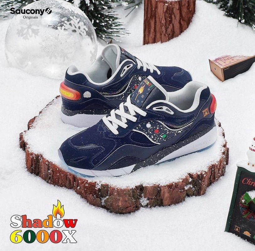 saucony索康尼shadow 6000x 情侣复古休闲跑鞋冬日童话男女鞋圣诞