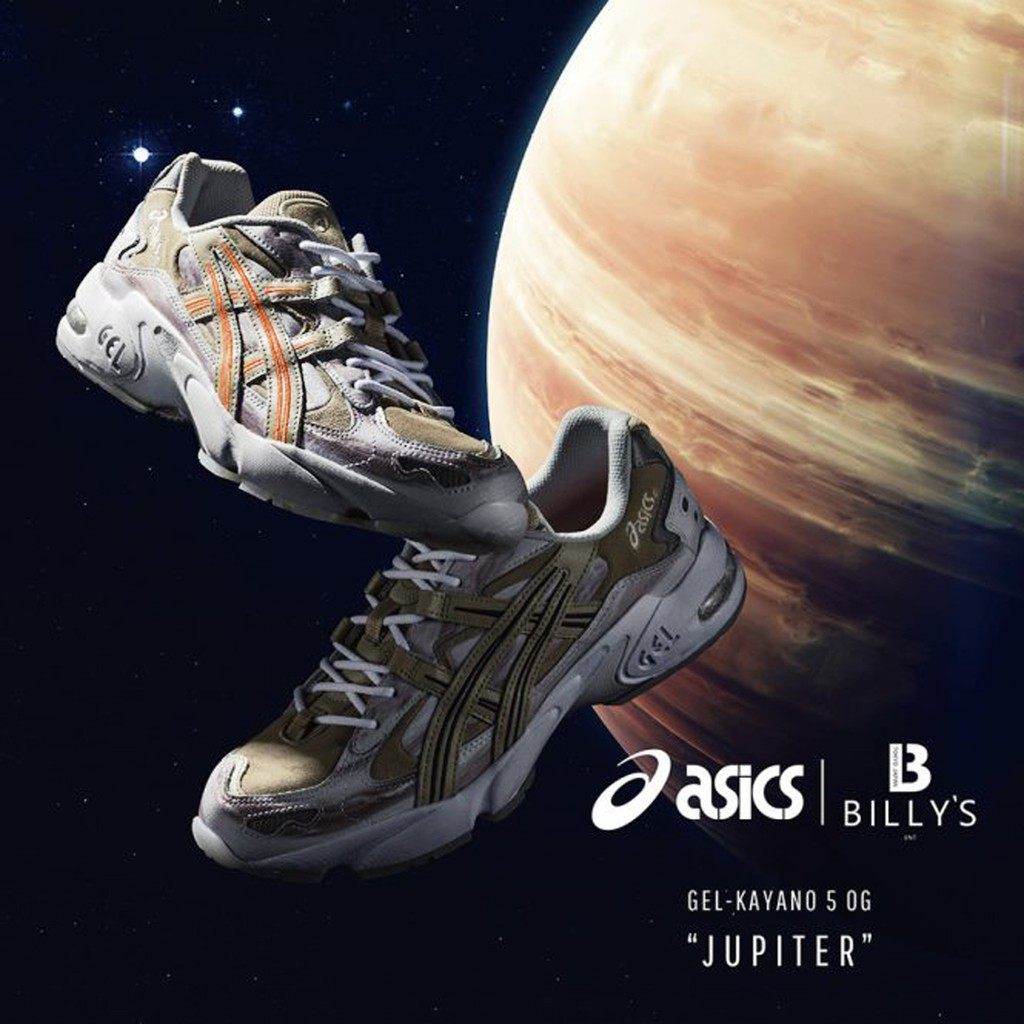 billys x asics gel-kayano 5木星jupiter 联名 复古跑鞋亚瑟士