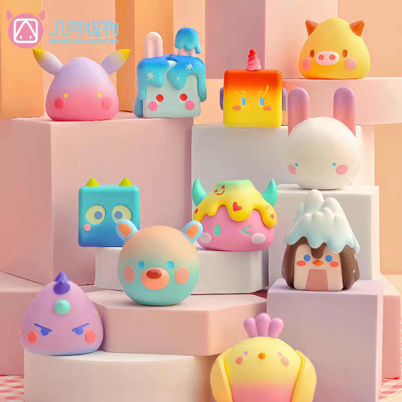几何怪物闪耀之境系列萌粒盲袋创意公仔盲盒潮玩迷你摆件可爱礼物
