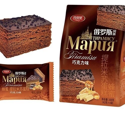 玛俪娅提拉米苏巧克力蔓越莓168克一包4小包