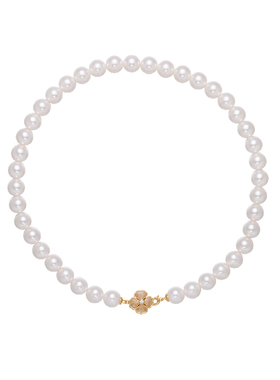 【新年礼物】Fellala/翡拉拉「印象巴黎」原创四叶草珍珠项链女