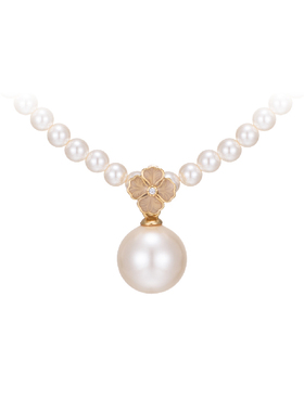 【新年礼物】Fellala/翡拉拉「印象巴黎」四叶草珍珠项链吊坠