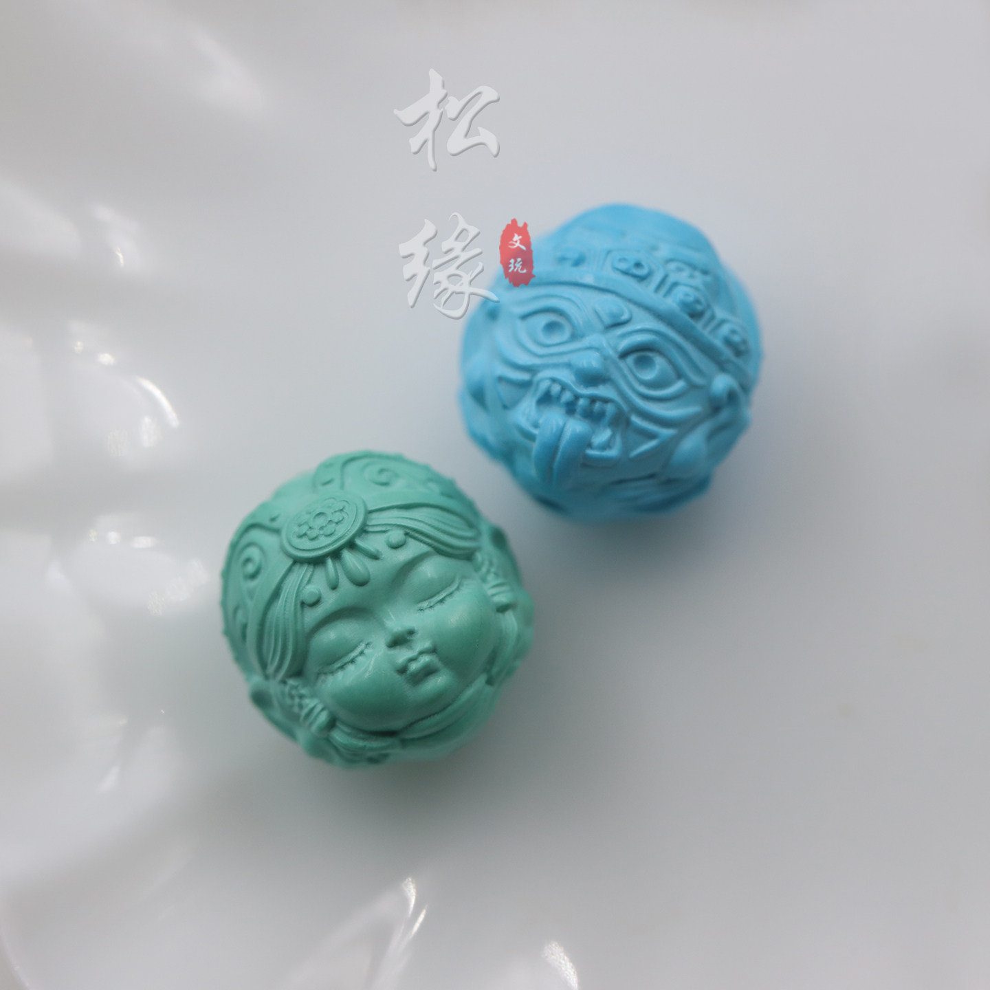 优化高瓷绿松石伴生矿精工扎基拉姆配件猴头星月菩提配珠单珠背云