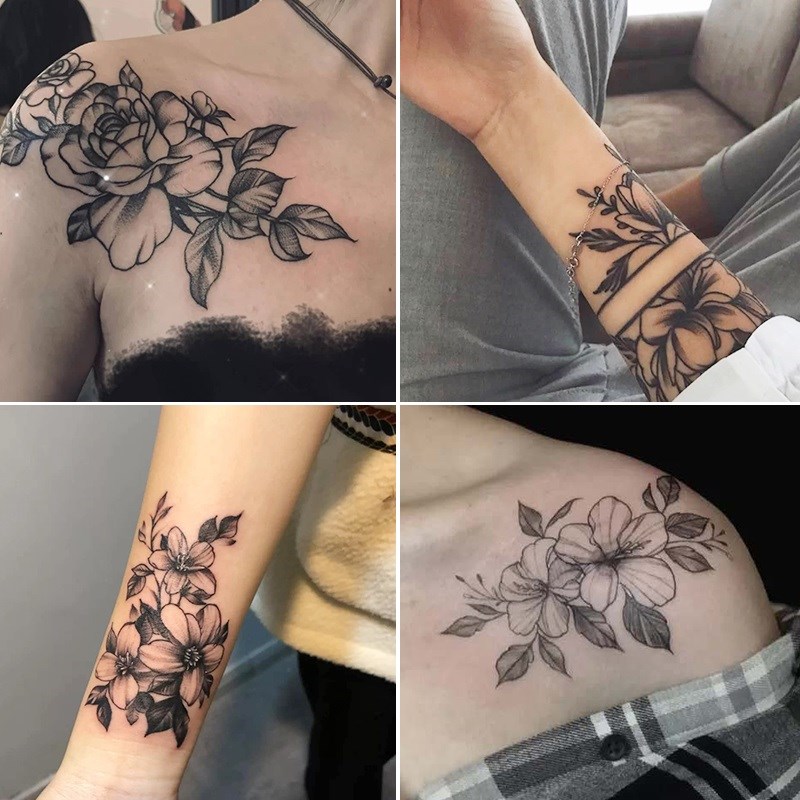 纹身贴腿部女仙女纹身贴大腿暗黑系网红款洗不掉持久防水大图案的
