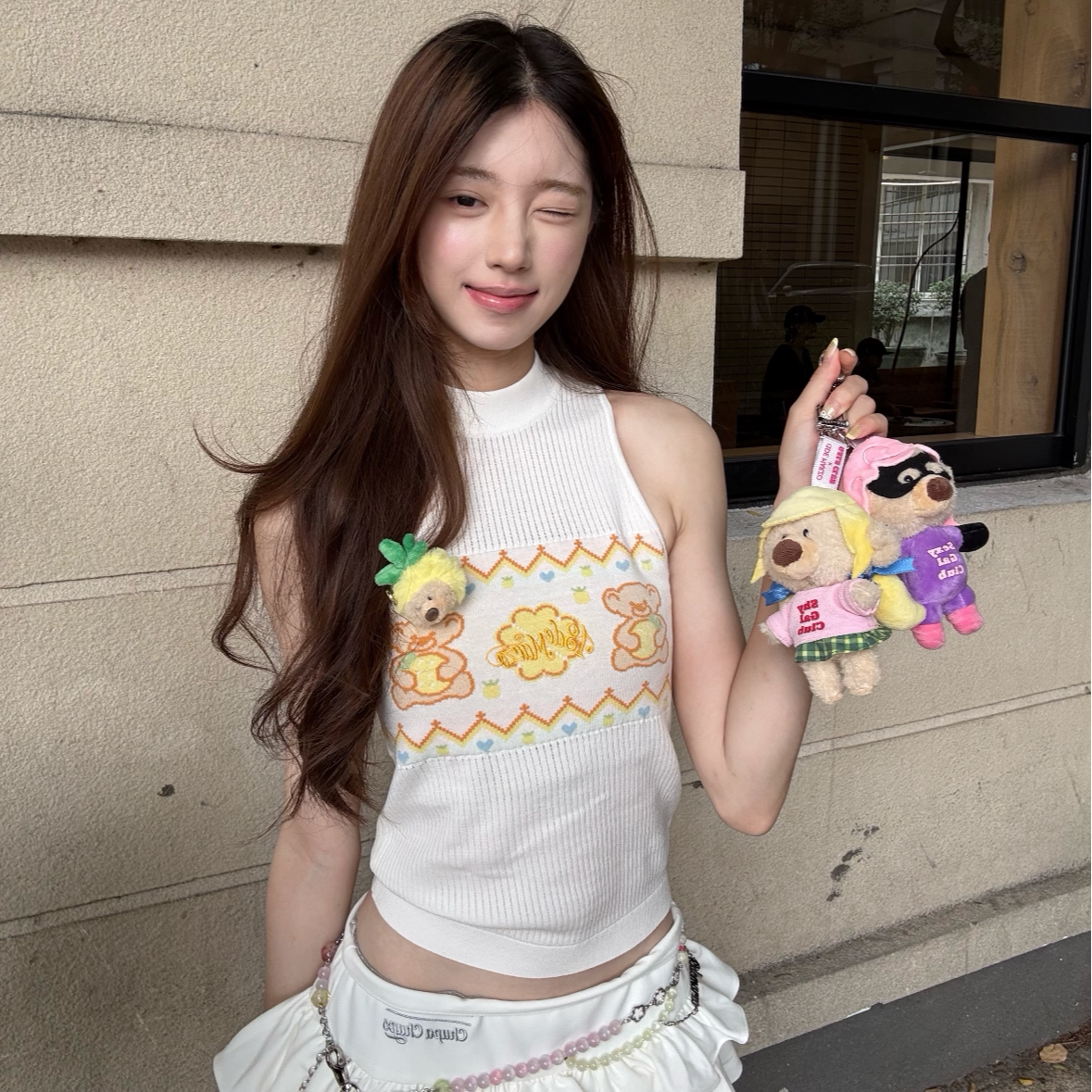 《000》夏季可爱修身糖果草莓针织背心女 198