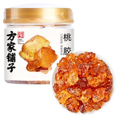 方家铺子桃胶200g瓶搭拉丝雪燕皂角米桃胶羹食用无杂质中华老字号