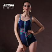 性感露背保守遮肚显瘦小胸聚拢三角游泳装 凯迪龙时尚 泳衣女连体