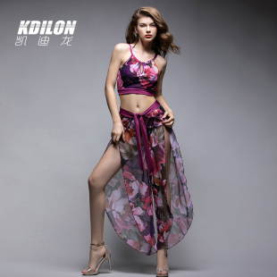 凯迪龙比基尼泳衣女性感钢托聚拢罩衫 防晒外搭泳衣海边度假沙滩裙