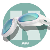 凯迪龙泳镜男女士防水防雾通用大框平光电镀高清不起雾游泳镜装 备