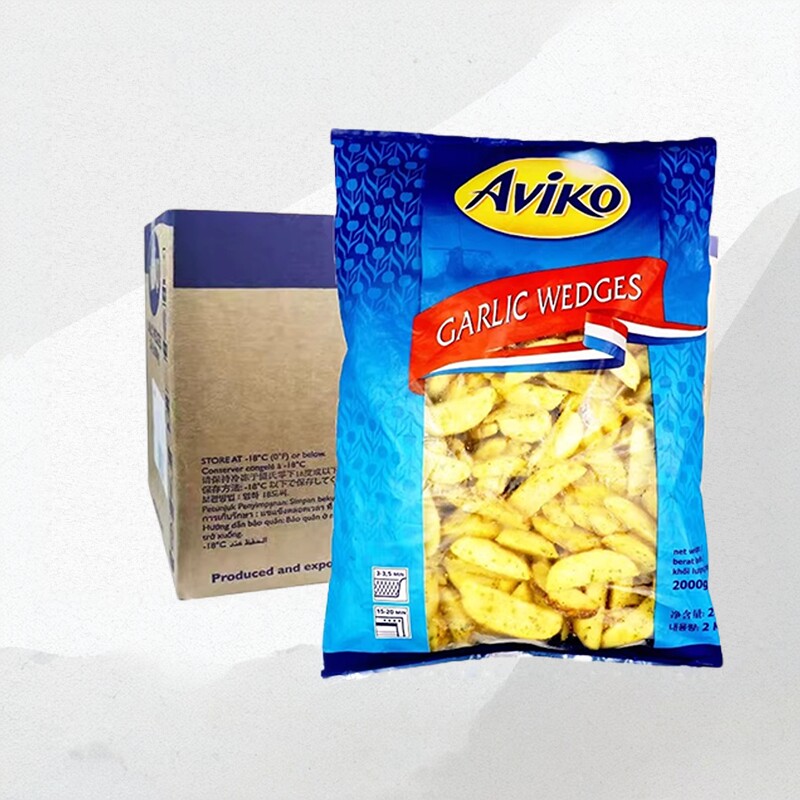 爱味客薯角2kg*6整箱蒜香半成品冷冻炸薯条薯格西餐商用油炸小吃