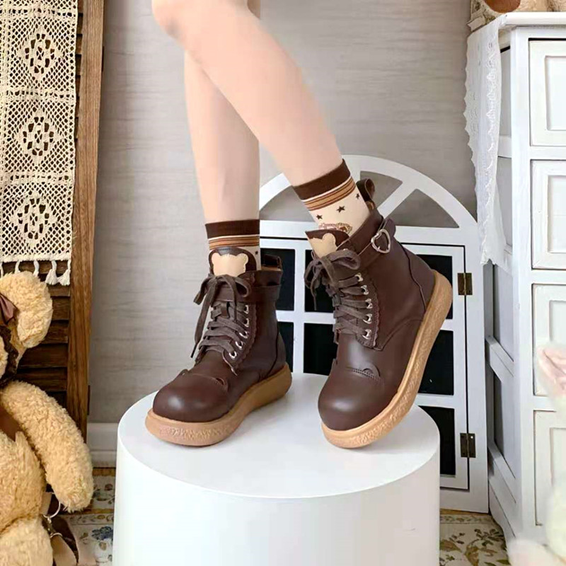 加绒保暖雪地靴马丁靴PU软底短筒