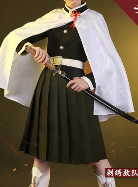暗纹款鬼灭之刃cos服栗花落香奈乎 鬼杀队和服风cospaly服装全套