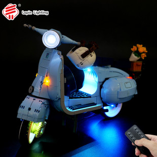 LP积木灯饰 适用乐高Vespa125踏板小绵羊10298摩托车LED遥控灯光