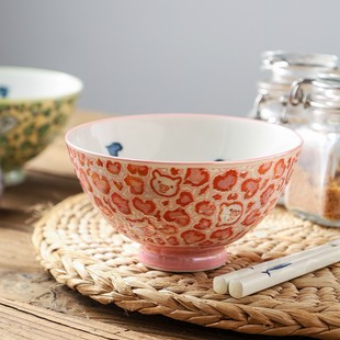 爱悦居新款日本进口珠光釉陶瓷米饭碗小汤碗餐具日式贝壳釉可爱碗