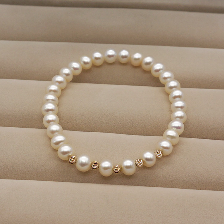 珍珠手链 天然淡水近圆白色简约时尚小巧秀气正品女纯银珍珠diy在类目 珠宝/钻石/翡翠/黄金, 天然珍珠（新）, 手饰中 - 来自Buy2taobao.com提供专业的淘宝代购服务