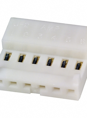 3-643814-6 原装正品TE泰科AMP安普2.54mm间距6P白色刺破式连接器