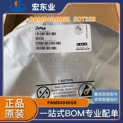 PAM8404KGR 丝印P8404 QFN-20放大器芯片DIODES美台 原装正品现货