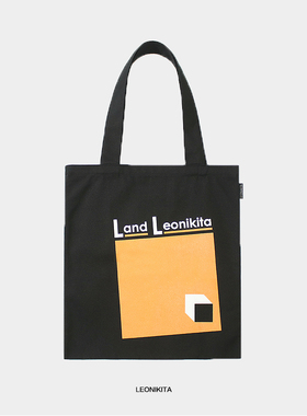 LEONIKITA 立体几何全棉托特包单肩包电脑包帆布袋