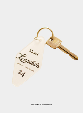 Leonikita美式复古旅店亚克力钥匙牌包包挂饰Motel keychain