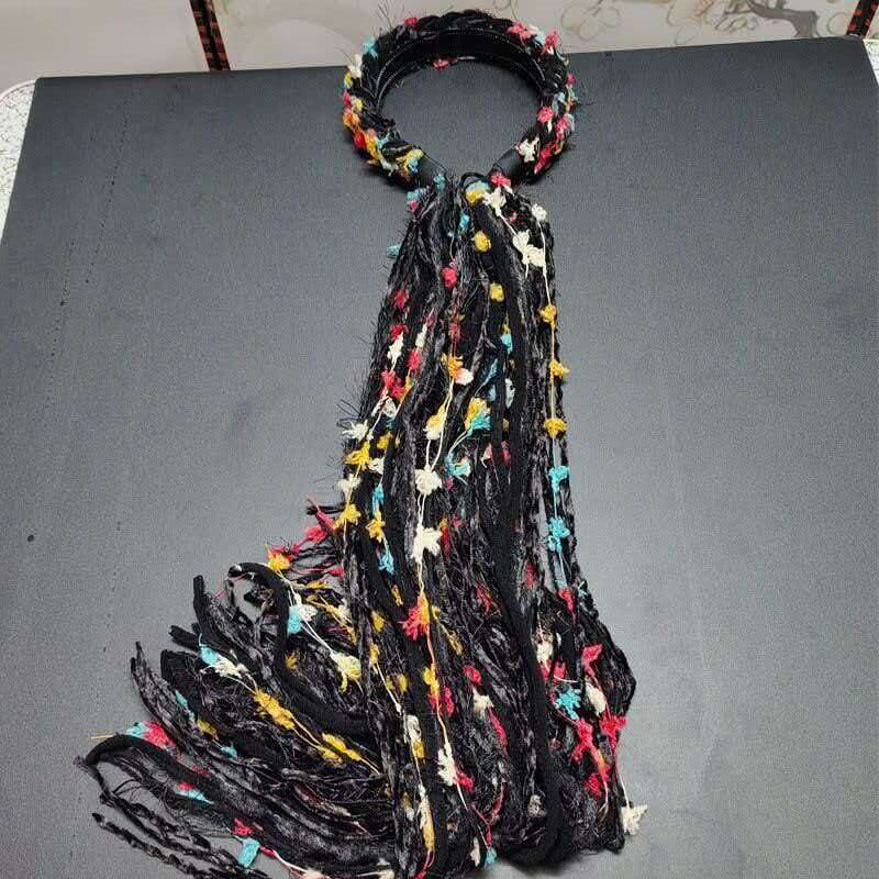 小众民族异域风藏族麻花辫发箍头绳美拉德废土风头饰编辫子彩绳女