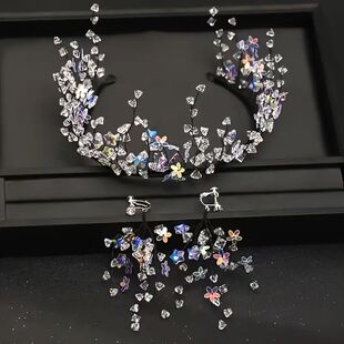 高端复古气质头饰森系婚纱仙气水晶珍珠发箍星星发带结婚礼服发饰