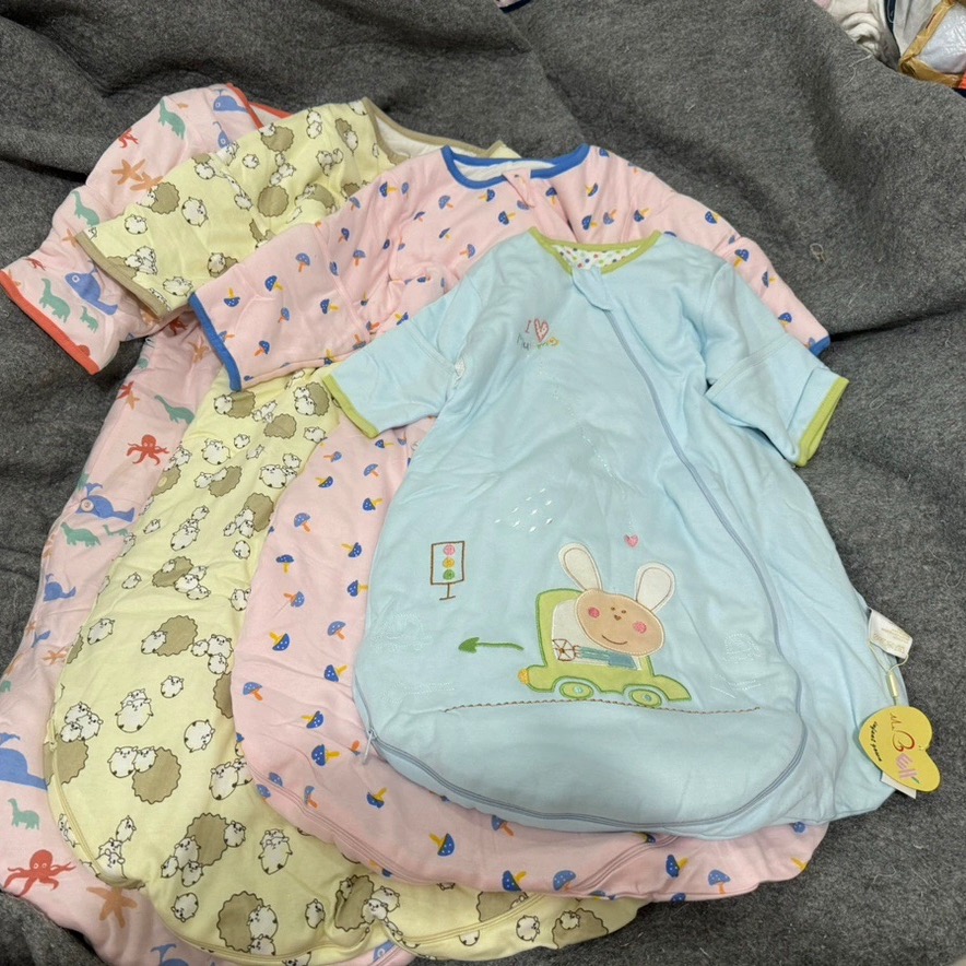 外贸原单秋冬宝宝纯棉夹棉带可脱卸长袖睡袋儿童防踢被大码睡袋