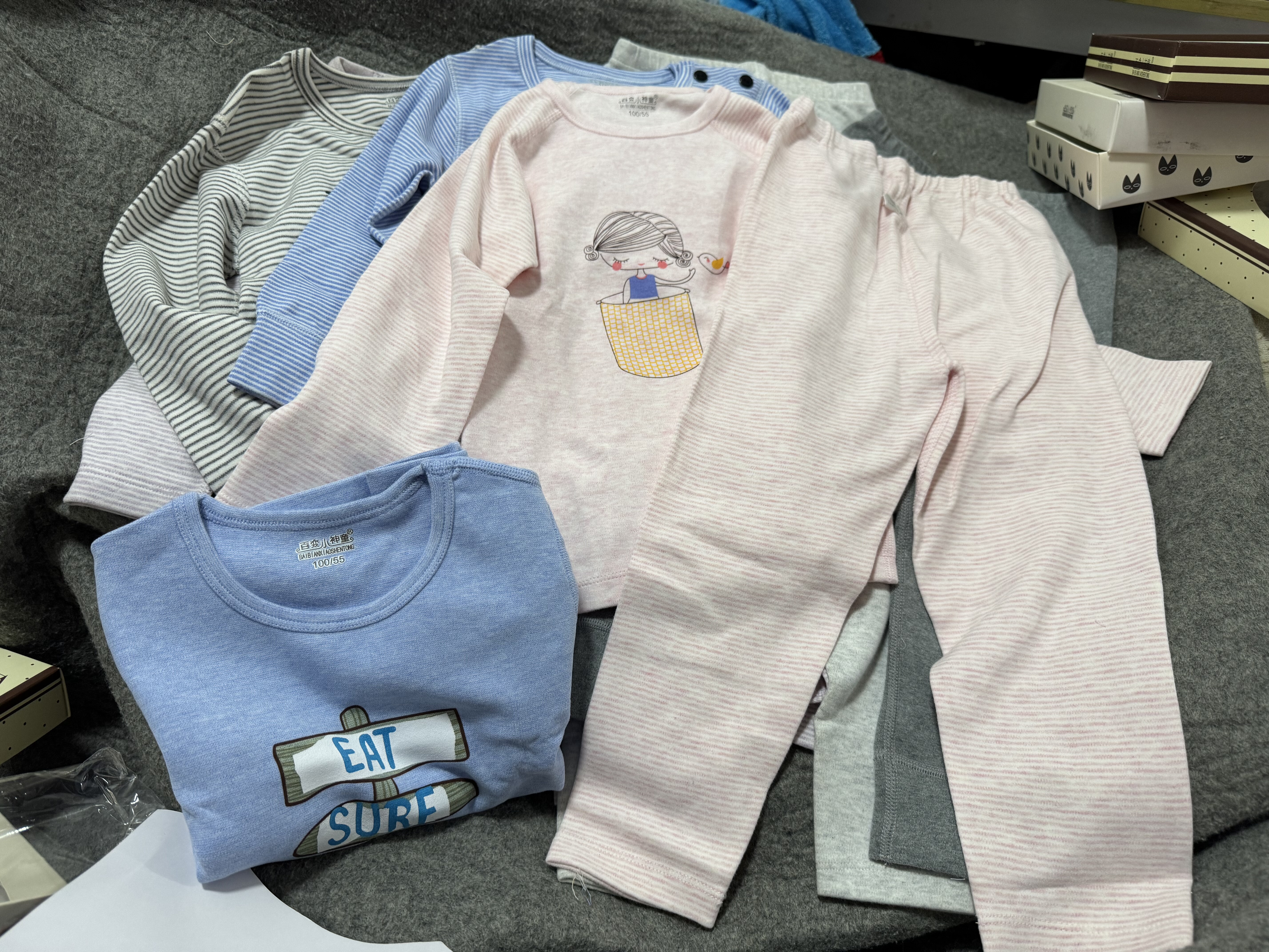 外贸原单秋冬宝宝磨毛棉秋衣秋裤套装棉毛衣棉毛裤内衣两件套